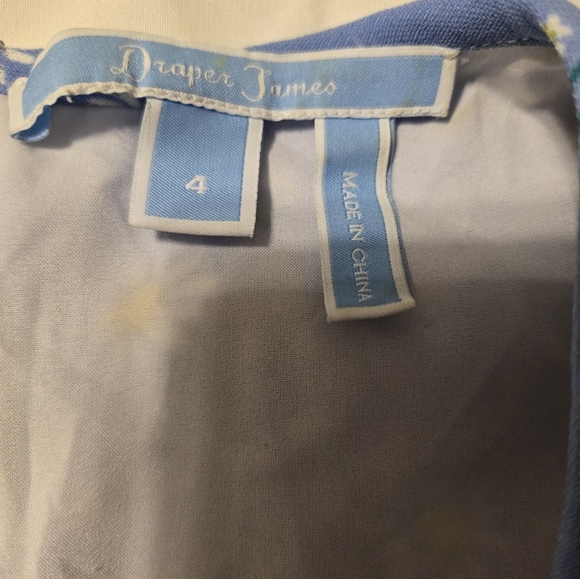 Draper James Light Blue Floral 3/4 Sleeved Dress Size 4 - Picture 3 of 5